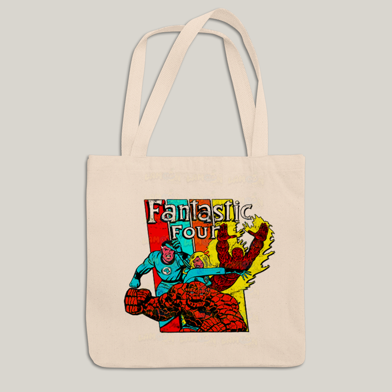 Sacola Ecobag Bolsa 38X40 Algodão- Quarteto Fantástico Era de Prata 2