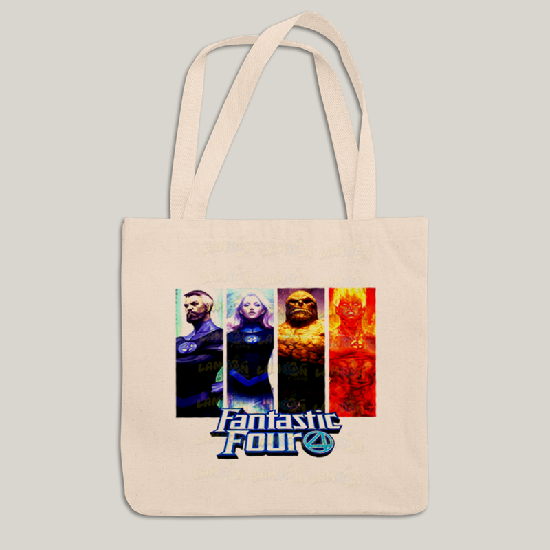 Sacola Ecobag Bolsa 38X40 Algodão- Quarteto Fantástico Fantastic Four 4