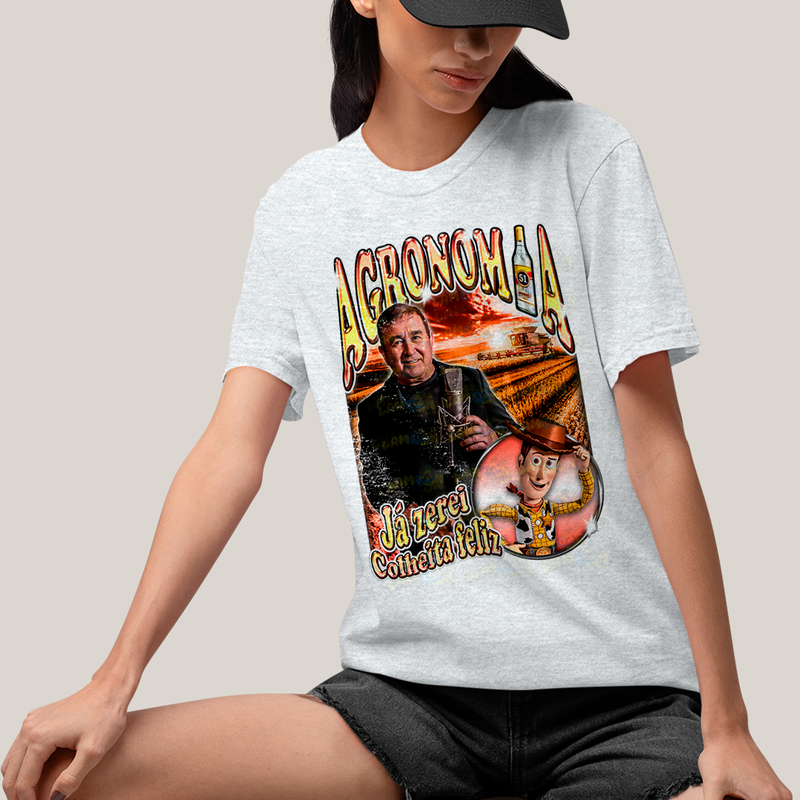 Camiseta Algodão Unissex T shirt -Agronomia Amado Batista ja zerei colheita feliz Xerife Woody toy story