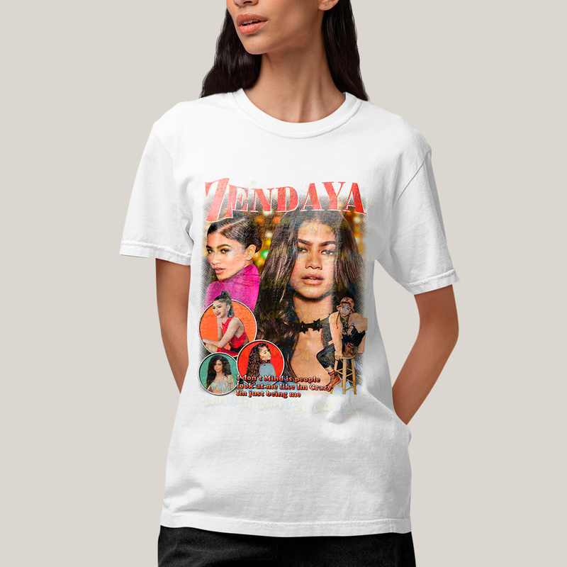 Camiseta Algodão Unissex T shirt Graphic Tee Zendaya