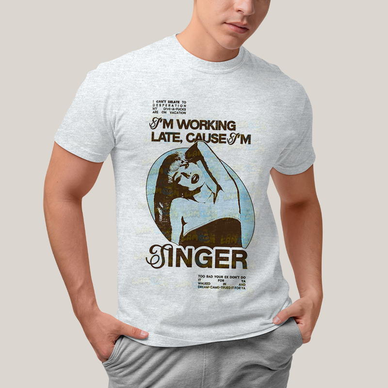 Camiseta Algodão Unissex T shirt Sabrina Carpenter Singer marrom
