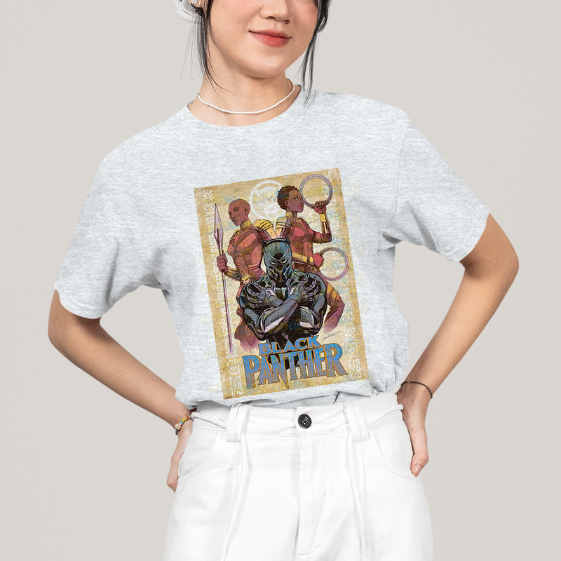 Camiseta Algodão Unissex T shirt Pantera Negra Black Panther Marvel