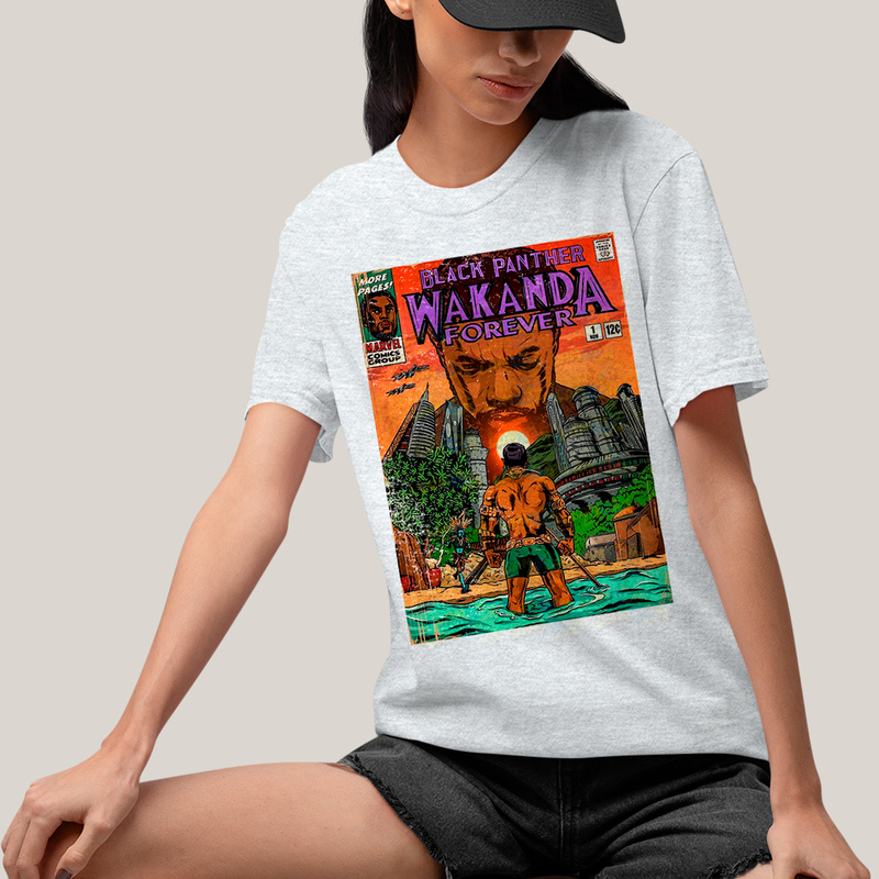 Camiseta Algodão Unissex T shirt Wakanda Forever