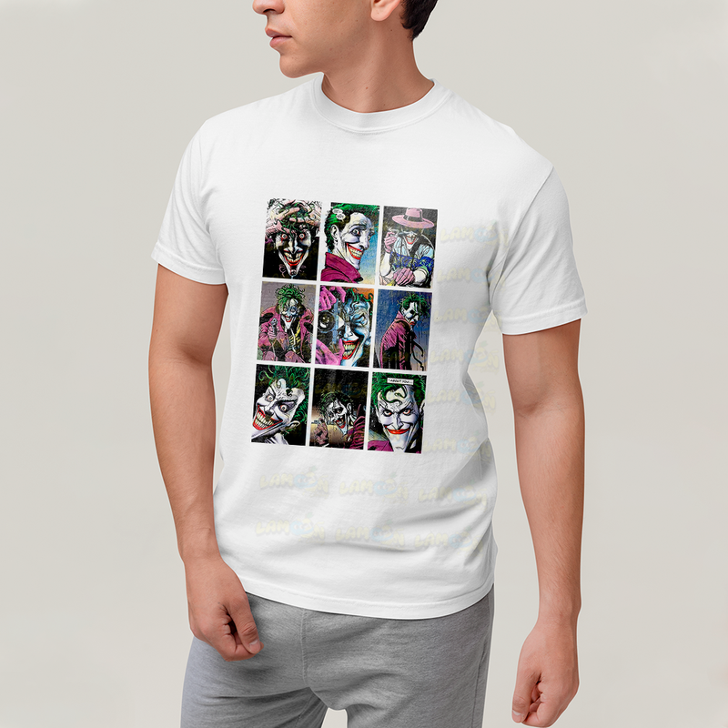 Camiseta Algodão Unissex T shirt Coringa Diversas Faces DC batman