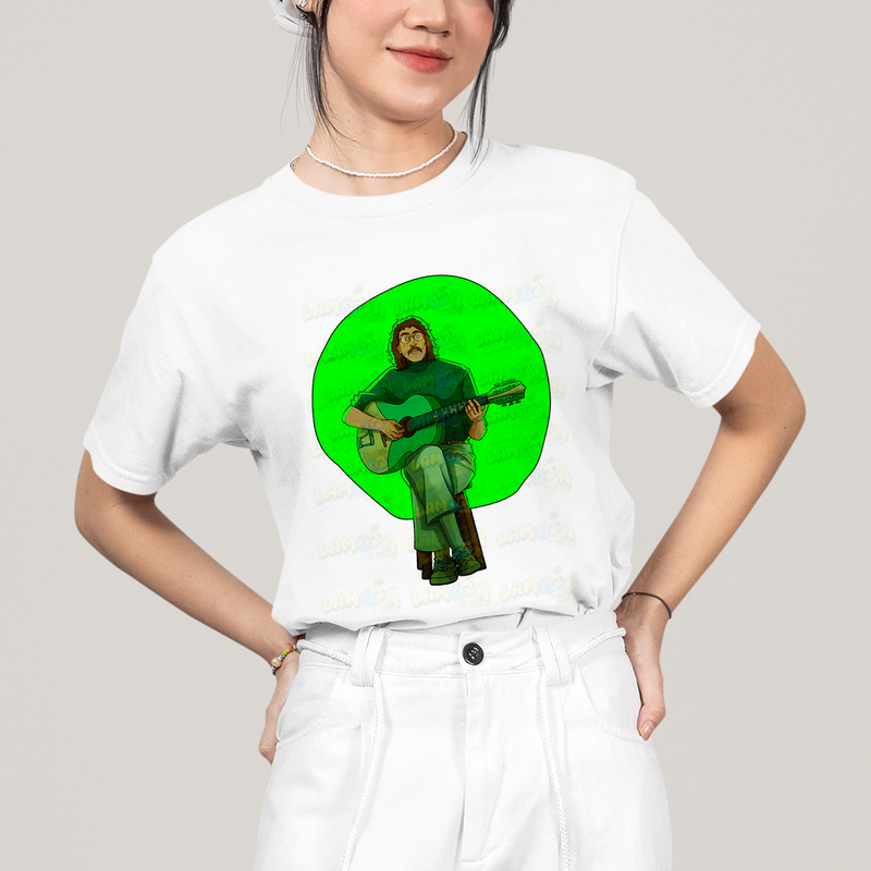 Camiseta Algodão Unissex T shirt Tim Bernardes Verde desenho cantor brasileiro