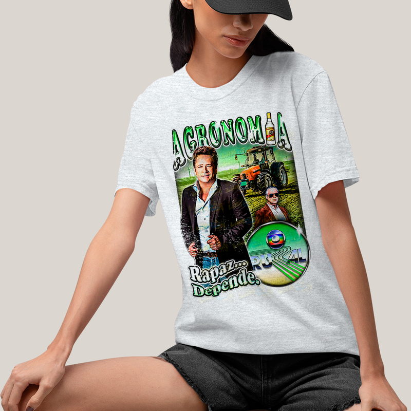 Camiseta Algodão Unissex T shirt - Agronomia Meme rapaz depende leonardo globo rural