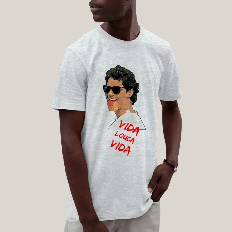 Camiseta Algodão Unissex T shirt -  Cazuza Vida Louca