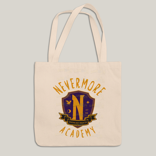 Sacola Ecobag Bolsa 38X40 Algodão- Wandinha Unitas Est Invicta Nevermore Academy