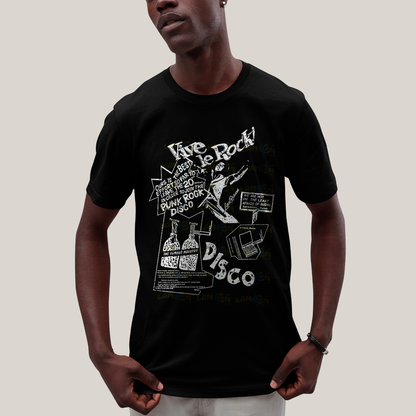 Camiseta Algodão Unissex T shirt Vive Le Rock Disco Famous Molotov