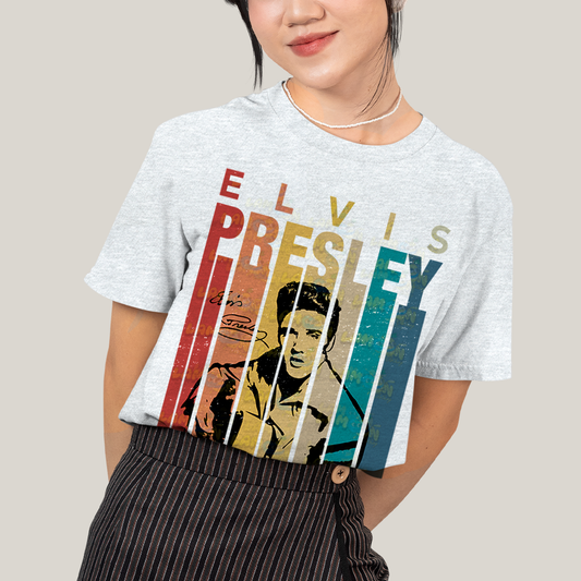 Camiseta Algodão Unissex T shirt Elvis Presley colorido