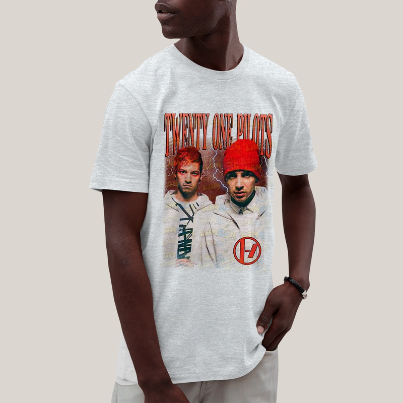 Camiseta Algodão Unissex T shirt Graphic Tee Twenty One Pilots A Banda