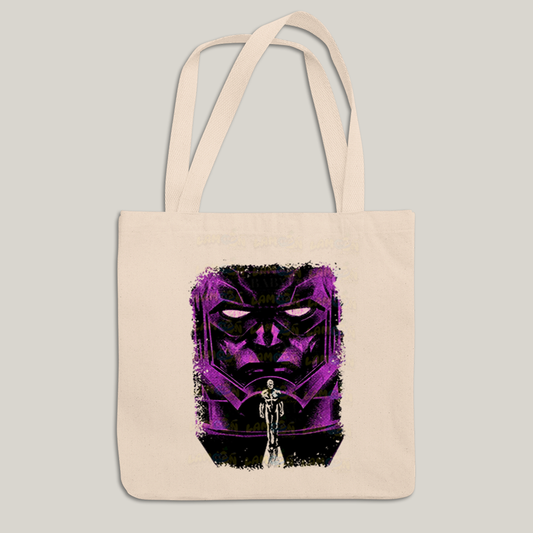 Sacola Ecobag Bolsa 38X40 Algodão- Quarteto Fantástico Galactus & Surfista Prateado