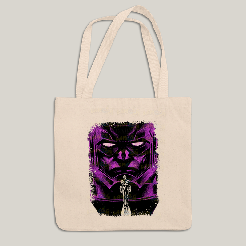 Sacola Ecobag Bolsa 38X40 Algodão- Quarteto Fantástico Galactus & Surfista Prateado