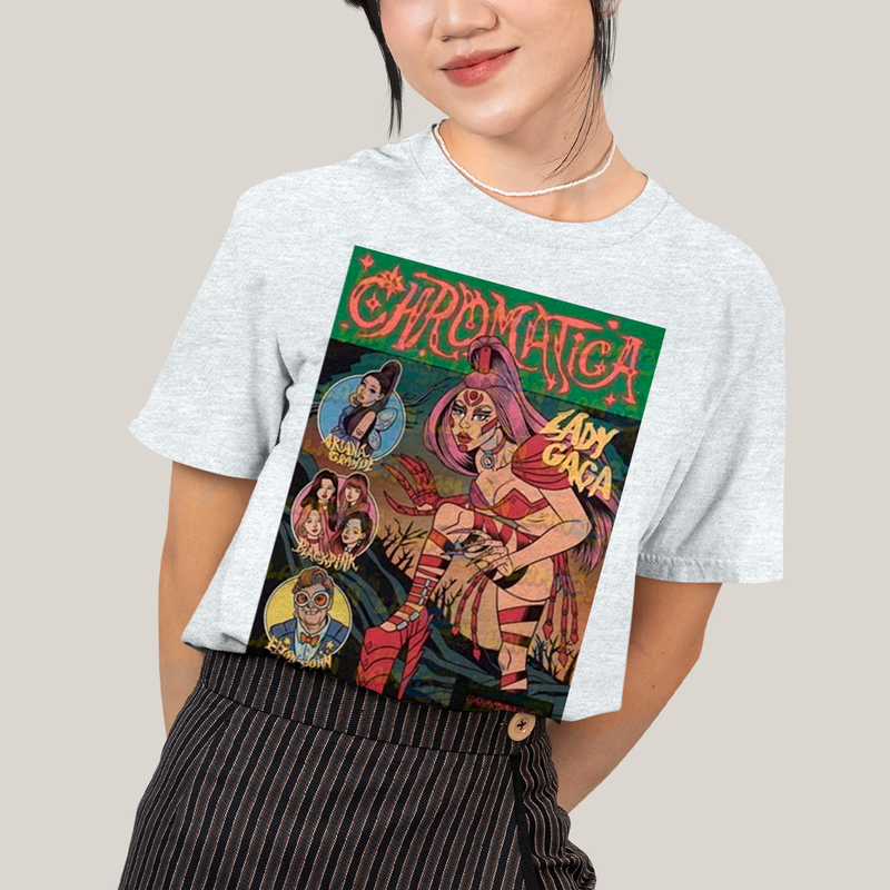 Camiseta Algodão Unissex T shirt Lady Gaga Chromatic HQ