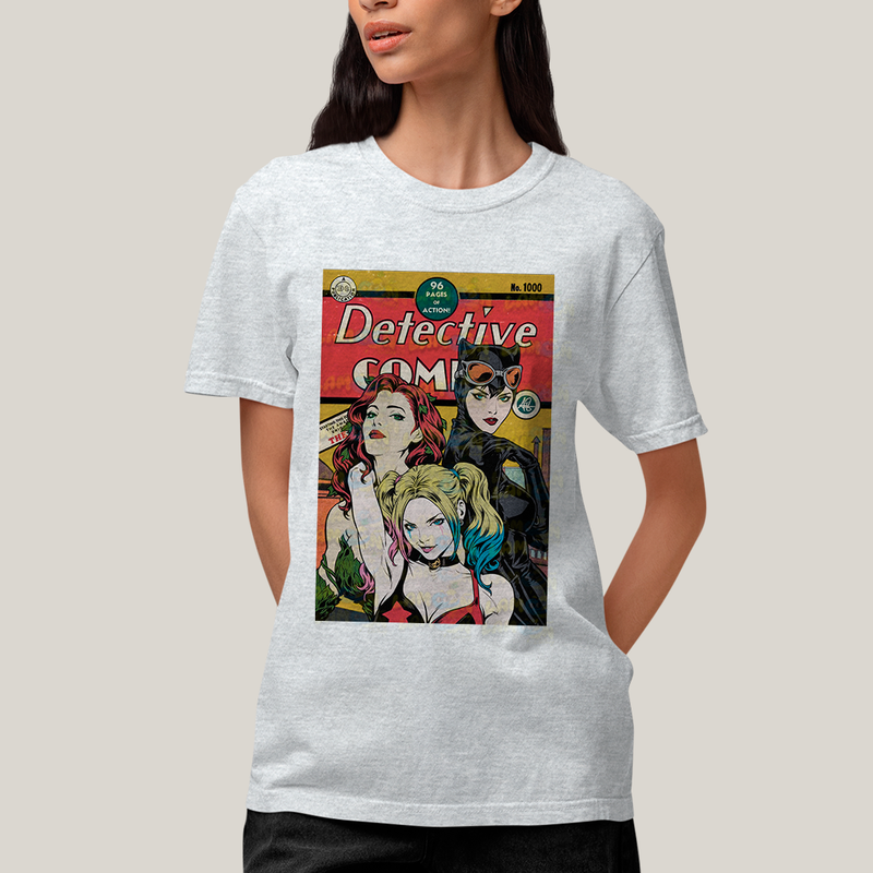 Camiseta Algodão Unissex T shirt Sereias de Gotham Mulher Gato Alerquina e Hera Venenosa DC Batman