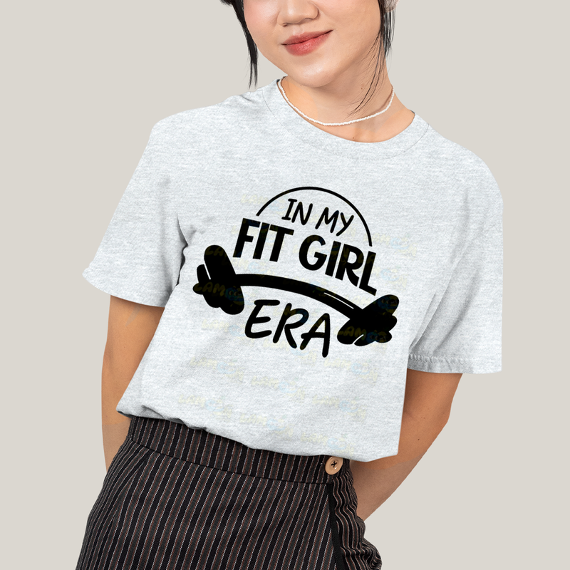 Camiseta Algodão Unissex T shirt Academia In My Fit Girl Era