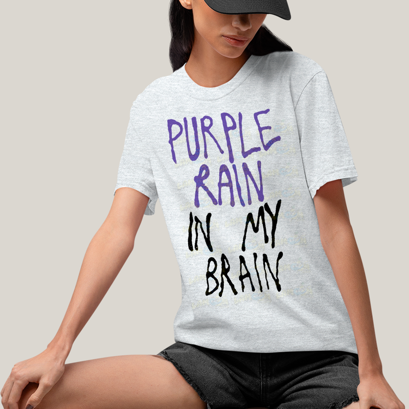 Camiseta Algodão Unissex Tshirt  Lady Gaga Purple Rain in My Brain