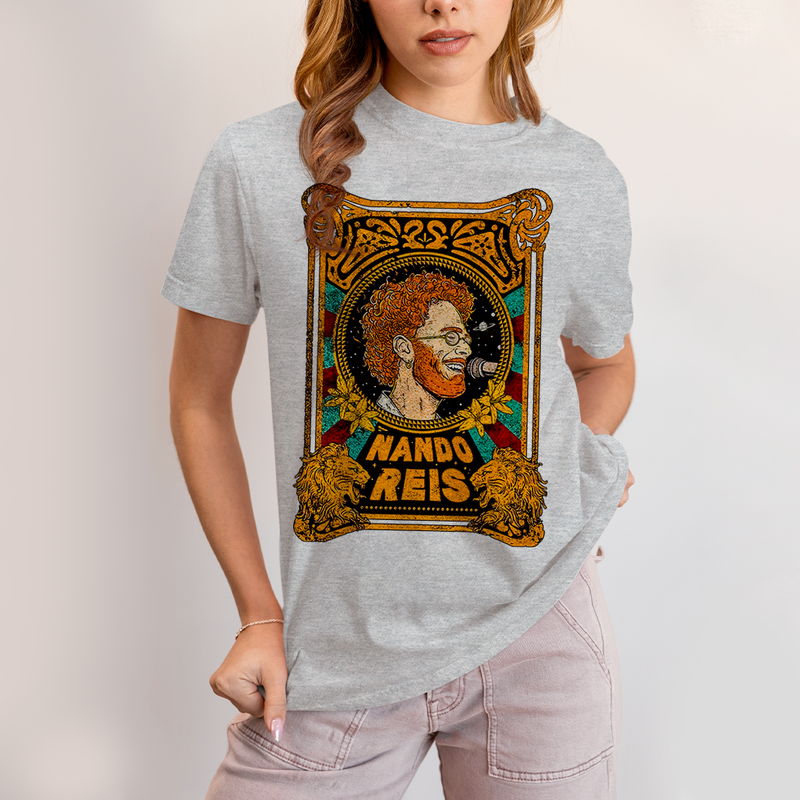 Camiseta Algodão Unissex T shirt - Nando Reis Cantor