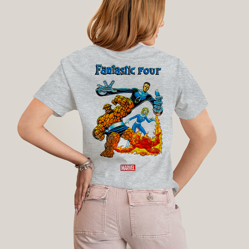 Camiseta Algodão Unissex T shirt Fantastic Four FC quarteto Fantástico Marvel