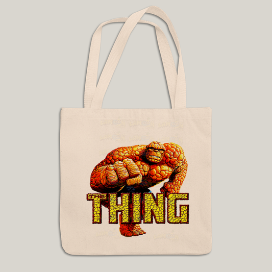 Sacola Ecobag Bolsa 38X40 Algodão- Quarteto Fantástico Thing Coisa