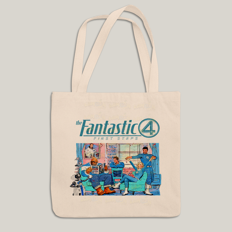 Sacola Ecobag Bolsa 38X40 Algodão- The Fantastic Four First Steps 1