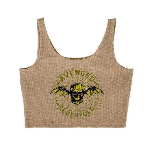 Cropped Cavado Avenged Seven Fold Caveira Logo Dourado