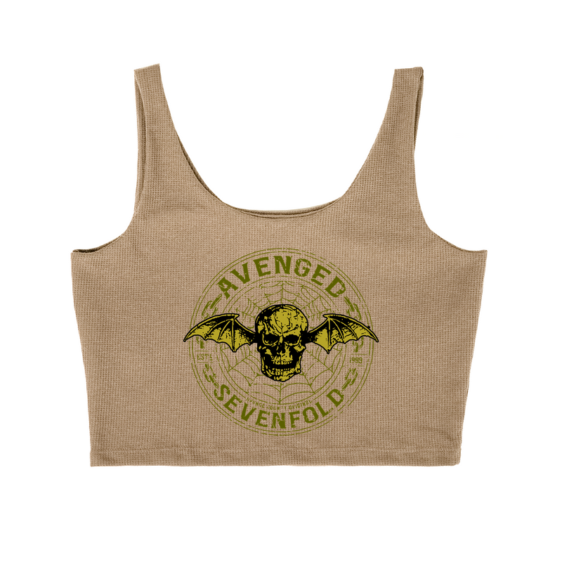 Cropped Cavado Avenged Seven Fold Caveira Logo Dourado
