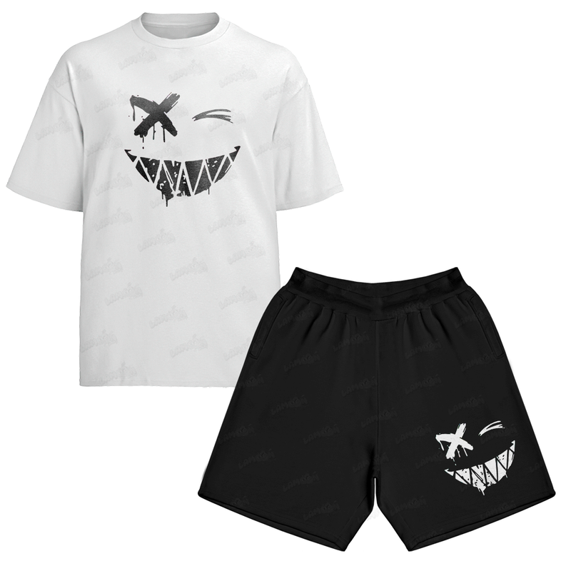 Kit Camiseta e Bermuda Tactel Sorriso X