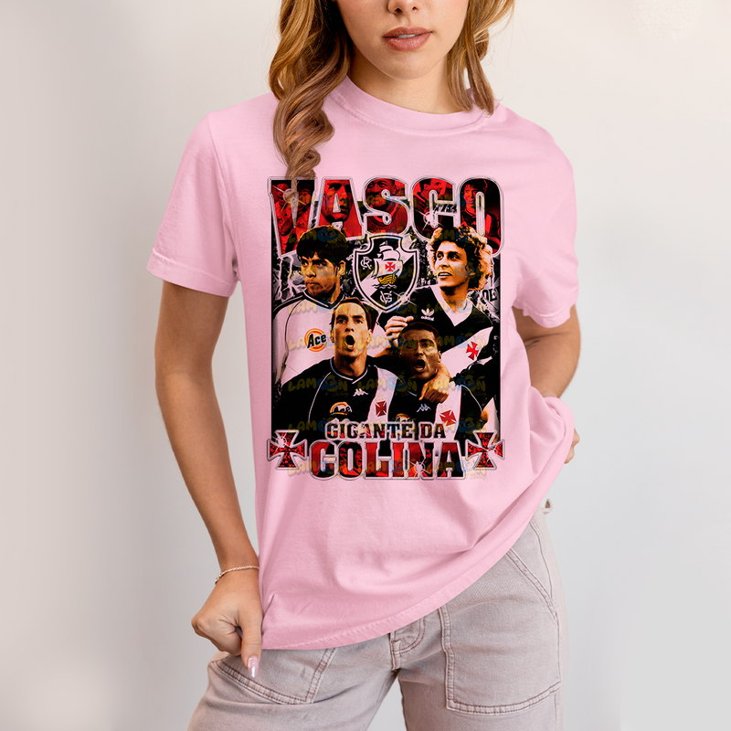 Camiseta Algodão Unissex T Shirt Vasco Gigante da Colina Romario Edmundo Gama