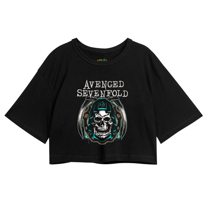 Cropped Oversized Avenged Seven Fold Caveira A7X