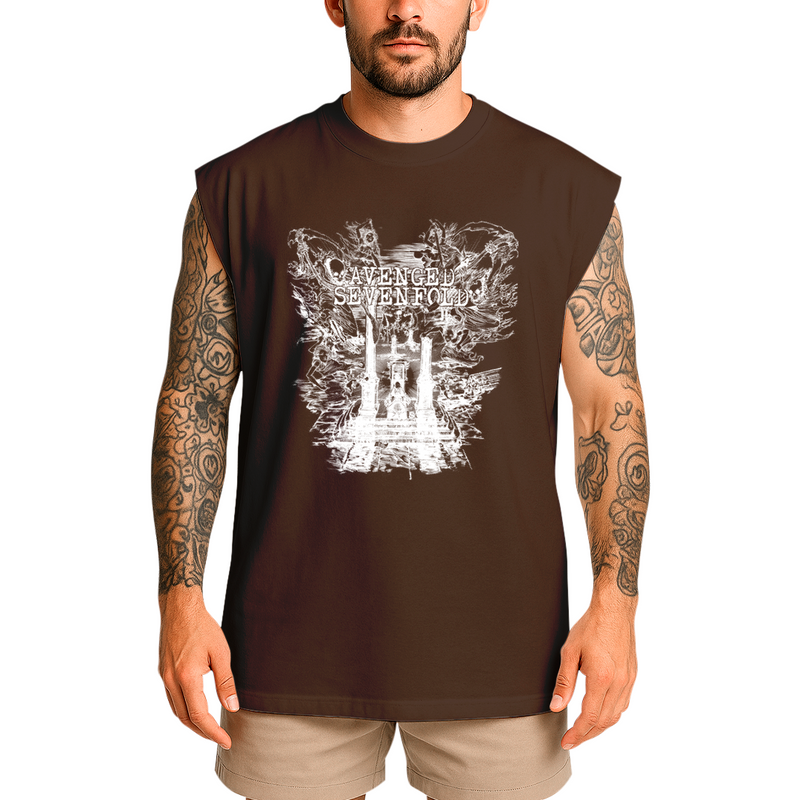 Regata Oversized Avenged Seven Fold Caveira Trono