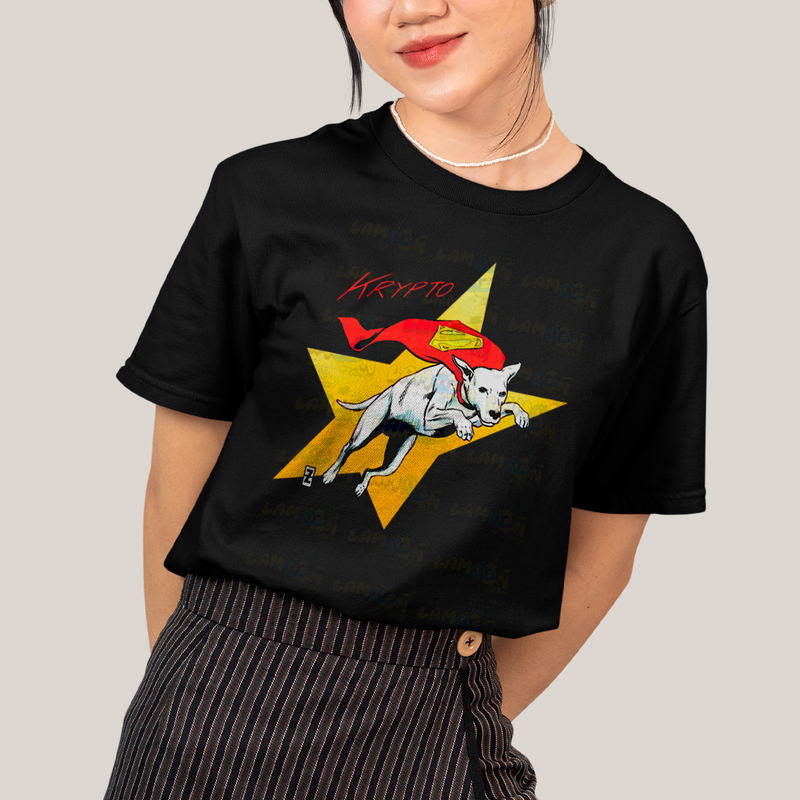Camiseta Algodão Unissex T shirt Superman Supercão Krypto Star