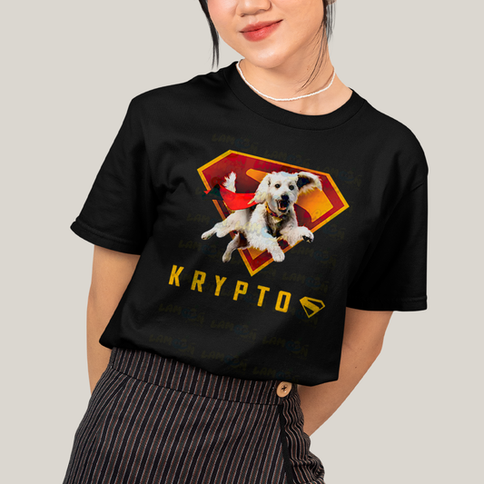 Camiseta Algodão Unissex T shirt Superman & Krypto o Supercão