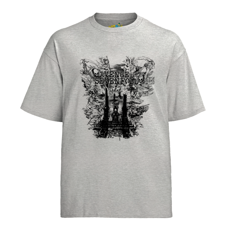 Camiseta Algodão Avenged Seven Fold Caveira Trono