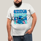 Camiseta Plus Size Algodão Unissex T shirt Lilo & Stitch Orelha Caida