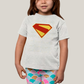 Camiseta Infantil Algodão Unissex Superman Legacy Logo 3