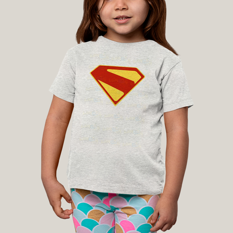 Camiseta Infantil Algodão Unissex Superman Legacy Logo 3