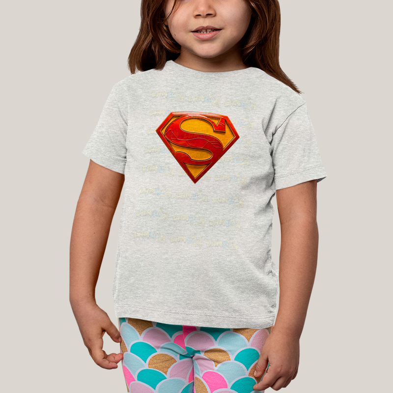 Camiseta Infantil Algodão Unissex T shirt Superman Logo Clássica