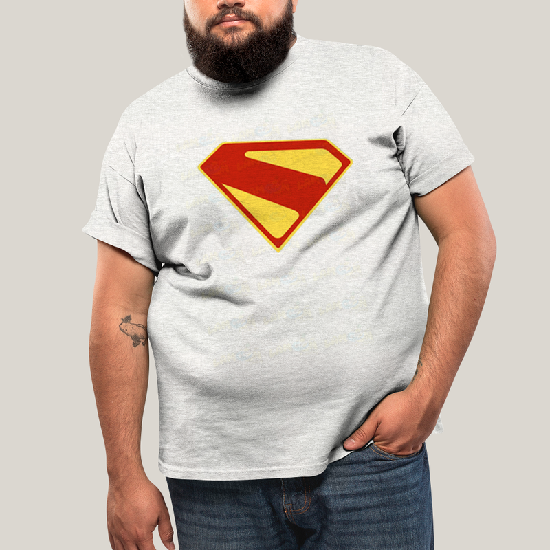 Camiseta Plus Size Algodão Unissex Superman Legacy Logo 3