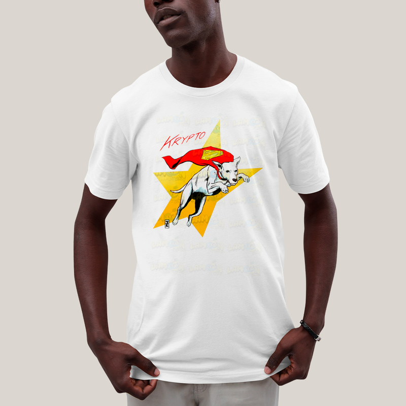 Camiseta Algodão Unissex T shirt Superman Supercão Krypto Star