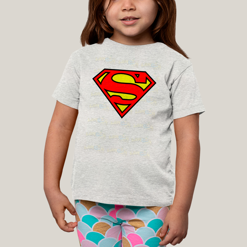 Camiseta Infantil Algodão Unissex T shirt Superman Logo Clássica 2