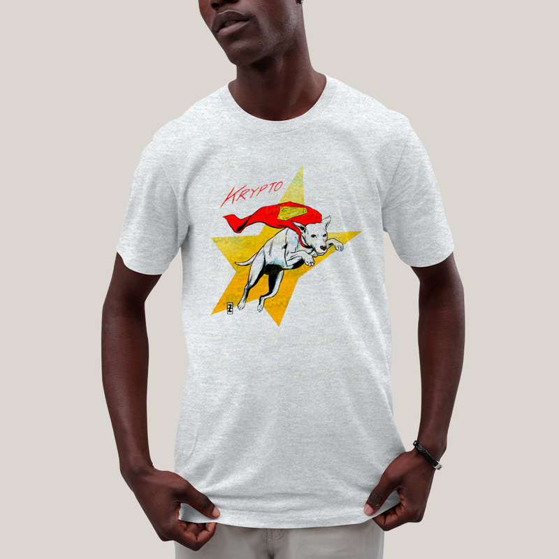 Camiseta Algodão Unissex T shirt Superman Supercão Krypto Star