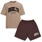 Kit Camiseta e Bermuda Moletom Brooklyn New York