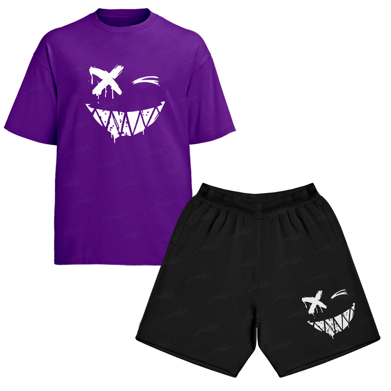Kit Camiseta e Bermuda Tactel Sorriso X