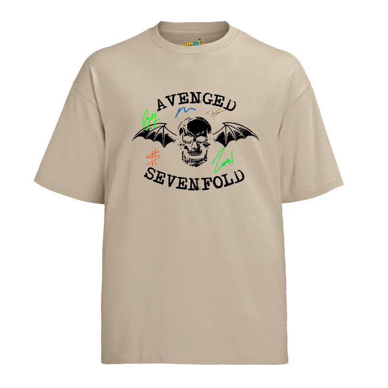 Camiseta Algodão Avenged Seven Fold Assinaturas