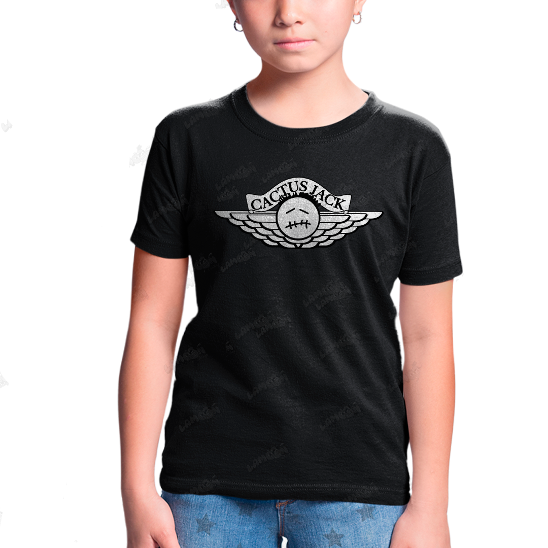 Camiseta Infantil Algodão Travis Scott Cactus Jack