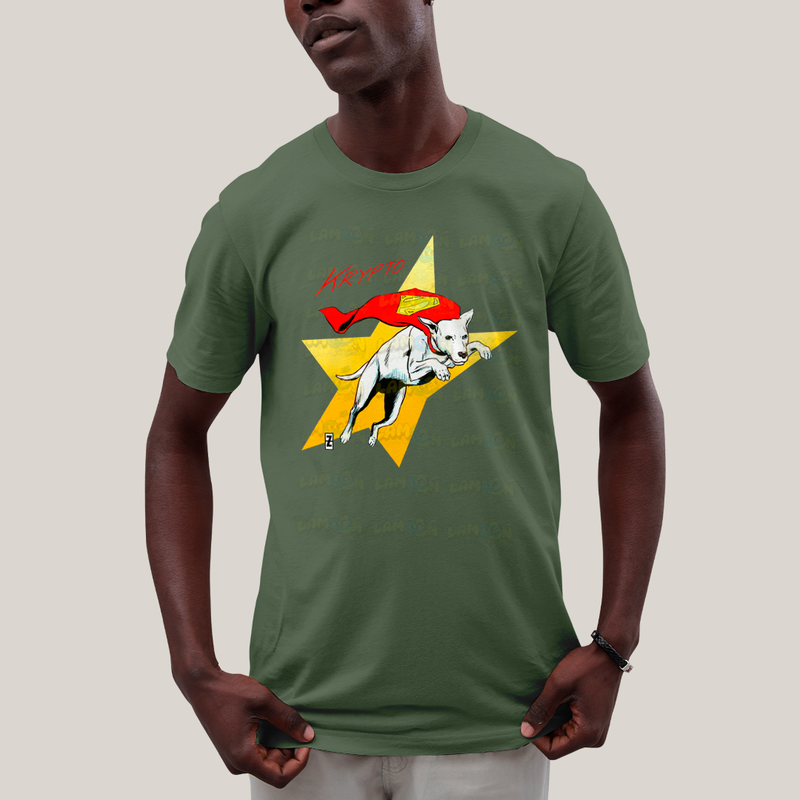 Camiseta Algodão Unissex T shirt Superman Supercão Krypto Star
