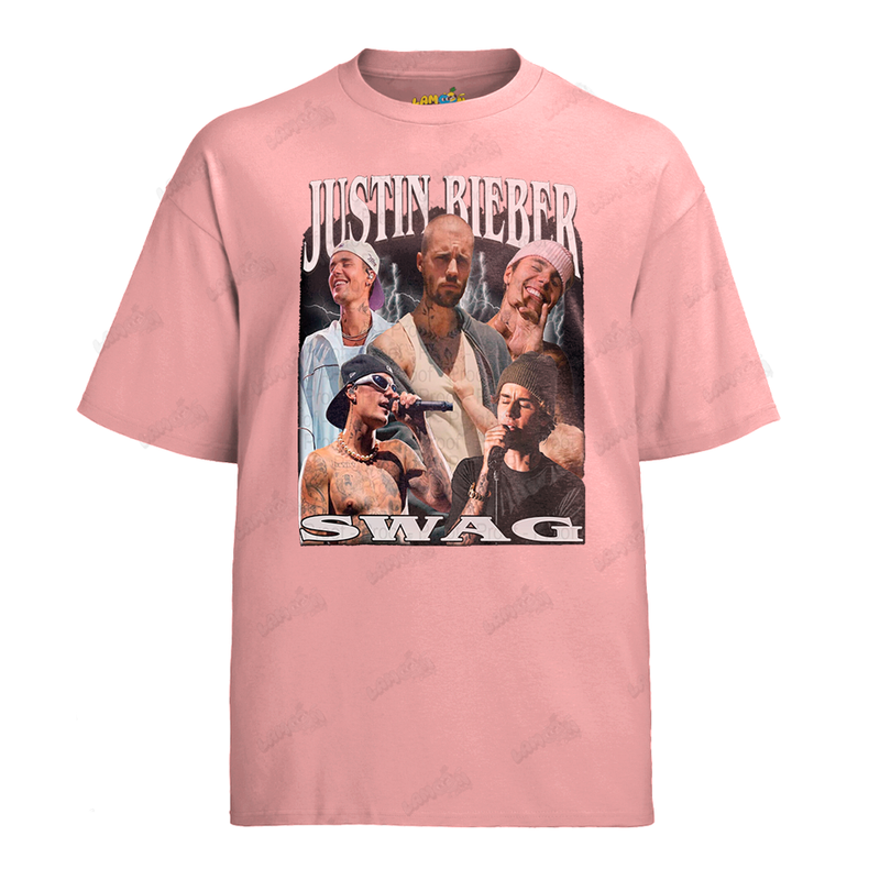 Camiseta Algodão Justin Bieber Swag