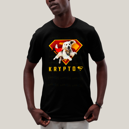 Camiseta Algodão Unissex T shirt Superman & Krypto o Supercão