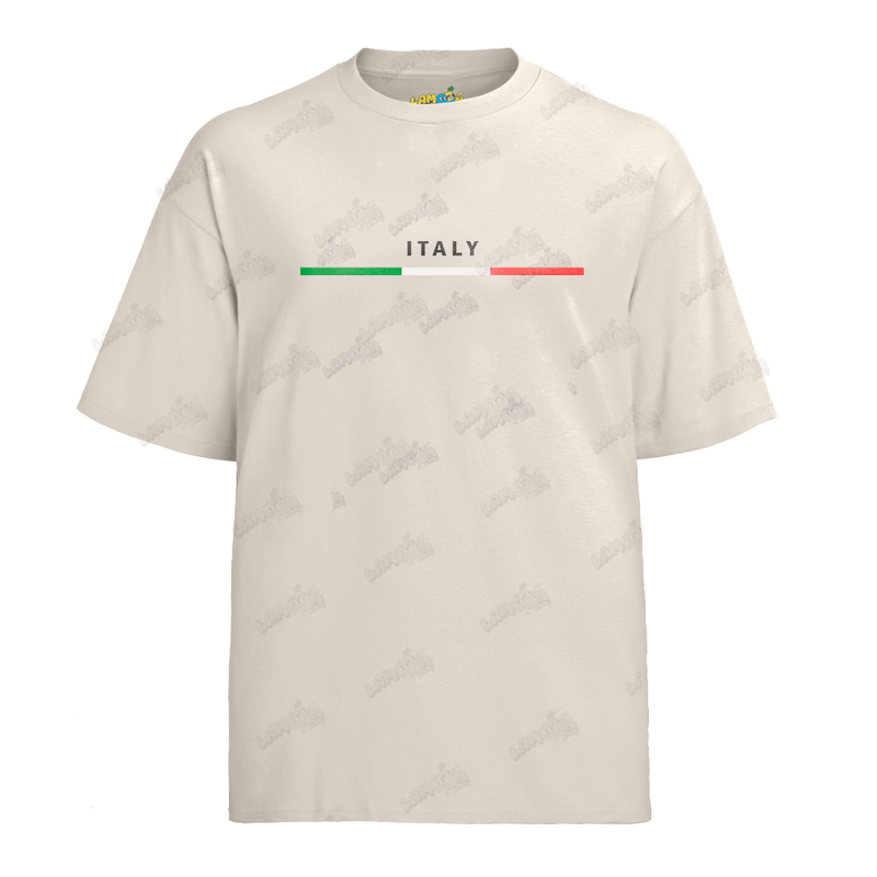 Camiseta Algodão Italy Bandeira PQ